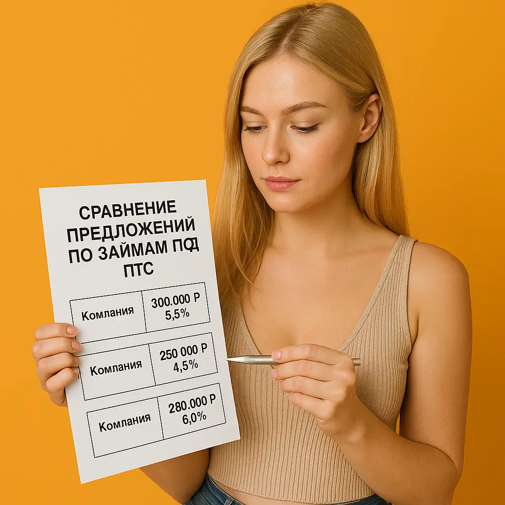 Получение денег по займу под ПТС в офисе